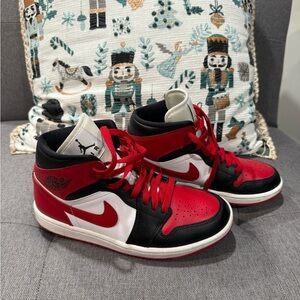 Jordan Women's Sneakers - Red, Black, and White